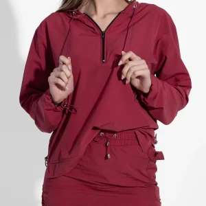 WIND HALF-ZIP BURGUNDY