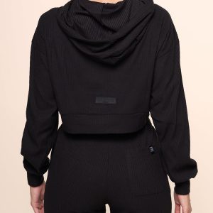 BUZO KNIT HOODIE BLACK